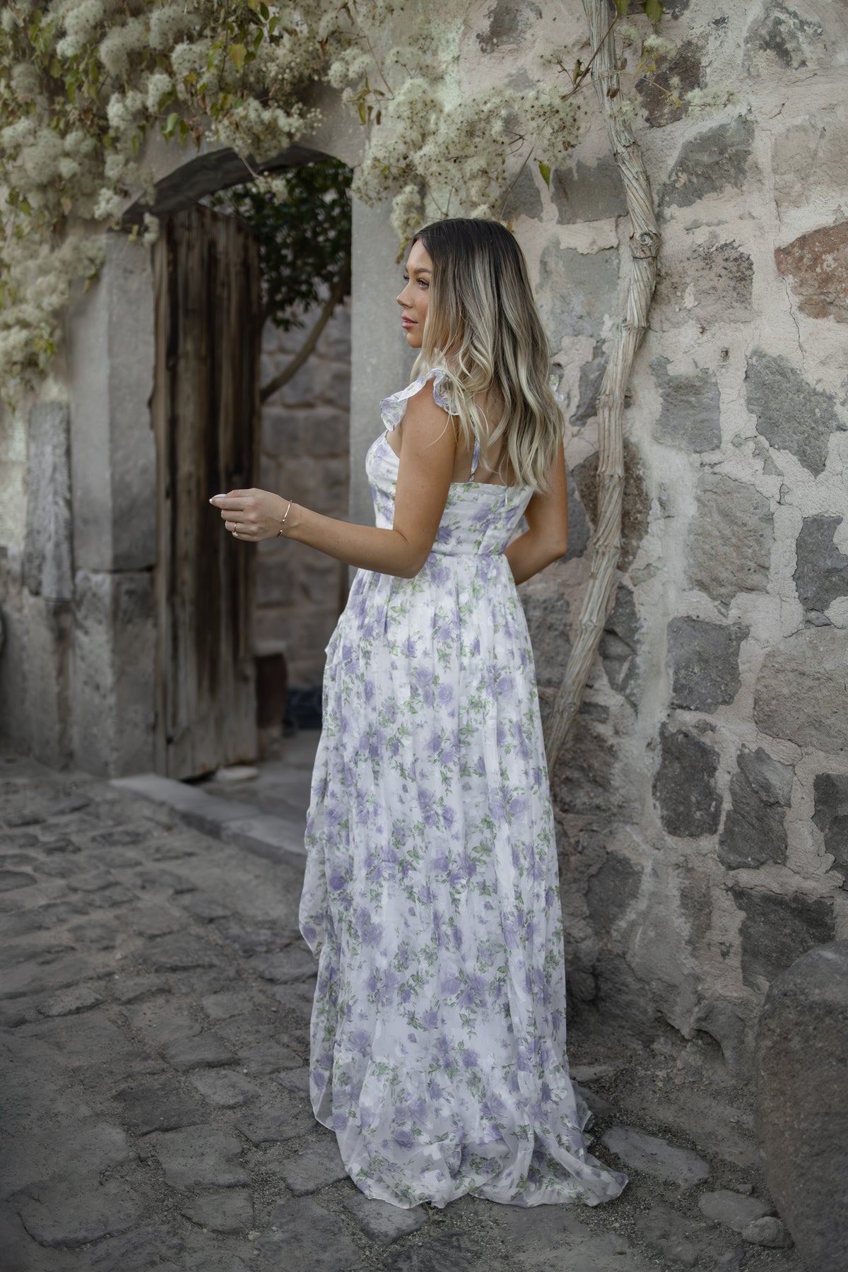 Florence floral ruffle maxi dress